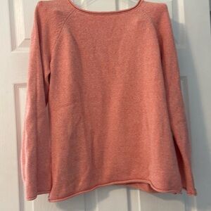 eddie bauer orange sweater